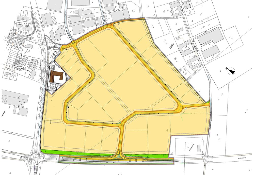 Gewerbegebiet Krefeld Den Ham Plan